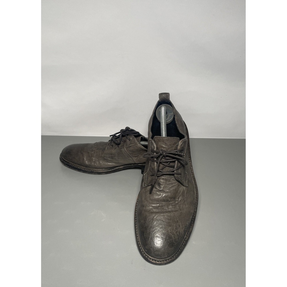AllSaints Textured Gray Leather Formal Shoes Men's Size 8 EU 41
